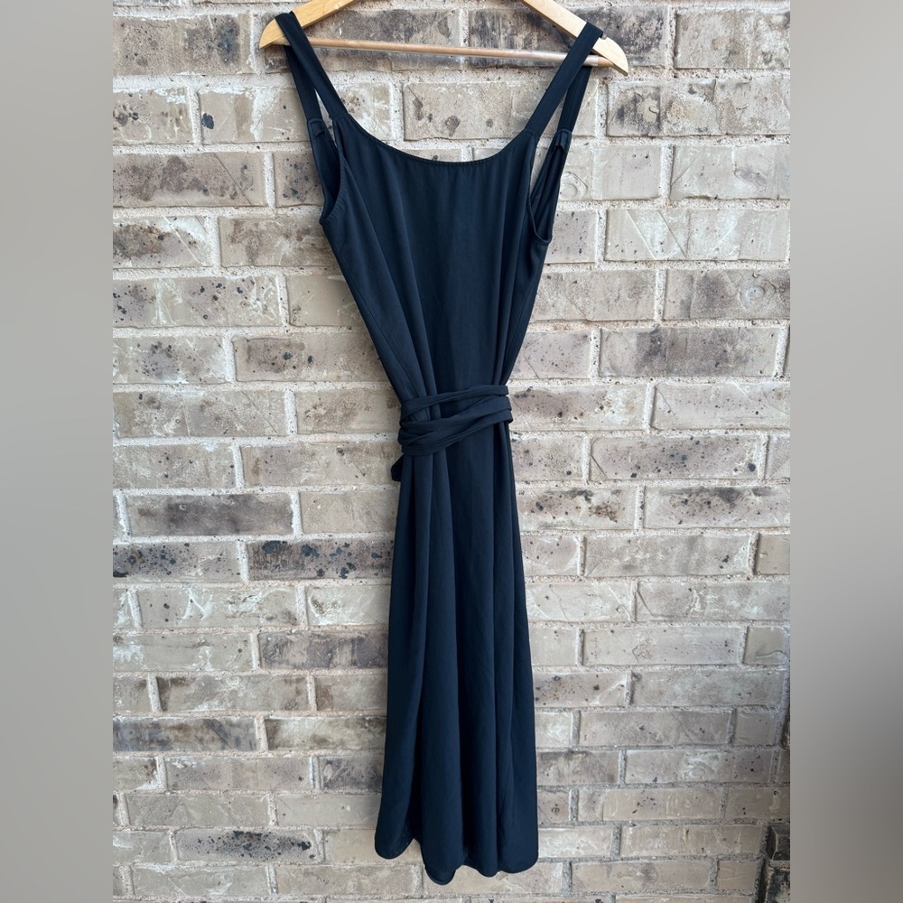 Everlane The Japanese GoWeave Tank Black Wrap Dress size M - Picture 6 of 6